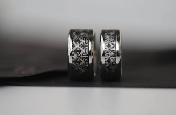 Anneau (addon ou deux tiers) en acier paillette noir SLATE pour bague mood interchangeable