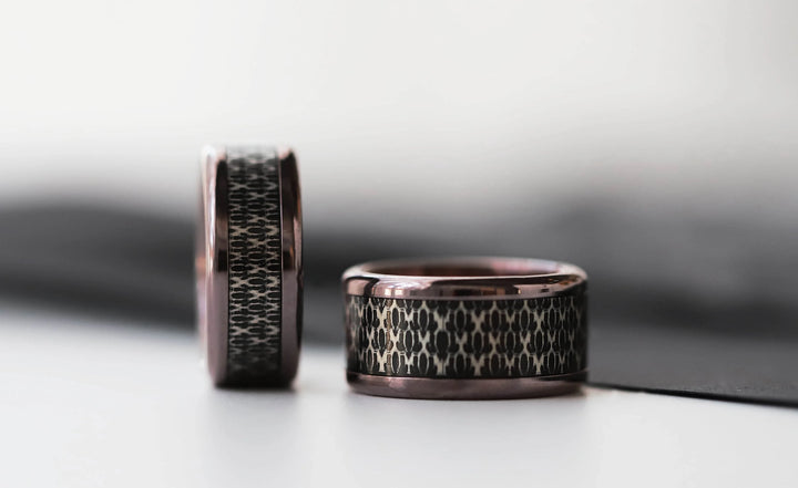 Anneau (addon ou deux tiers) en acier noir PEWTER pour bague mood interchangeable
