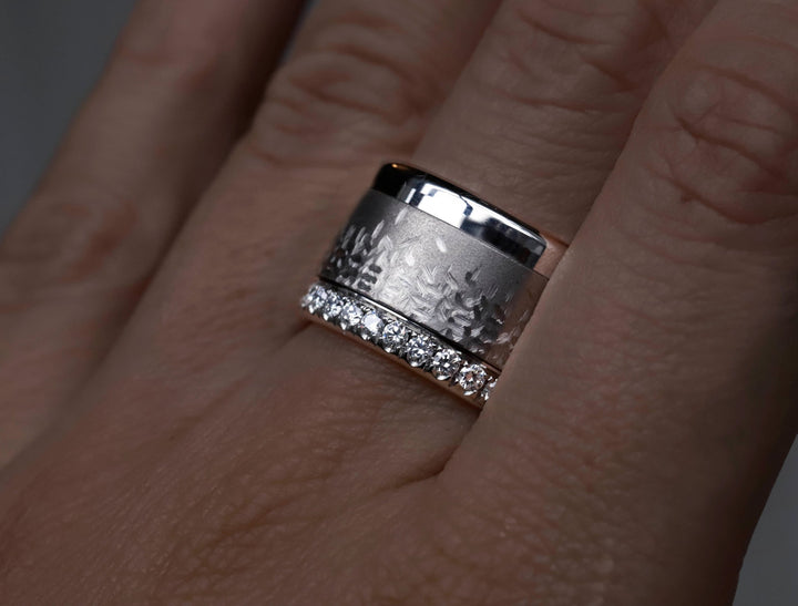 Addon in titanium "Glitter"
