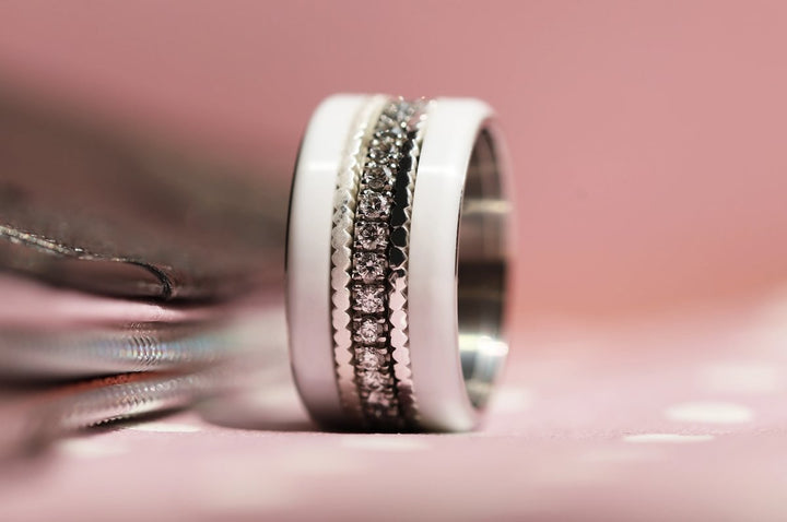 Pack de 2 anneaux(Addon Mini) en argent 925 "Coeurs" finition à choix pour bague mood interchangeable
