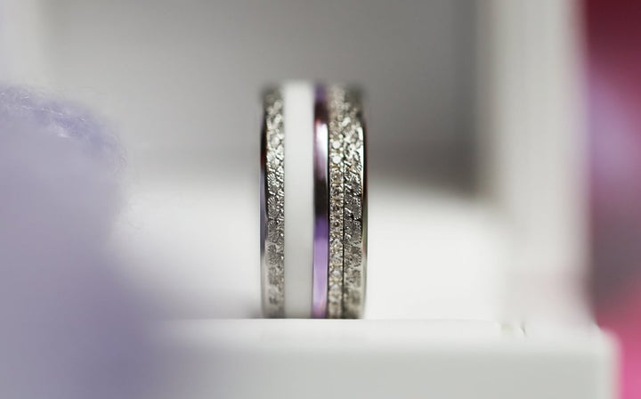 AVALAIBLE IN SOLO - 💜 Mini addon in 925 silver "Lilac" polished purple finish for interchangeable mood ring