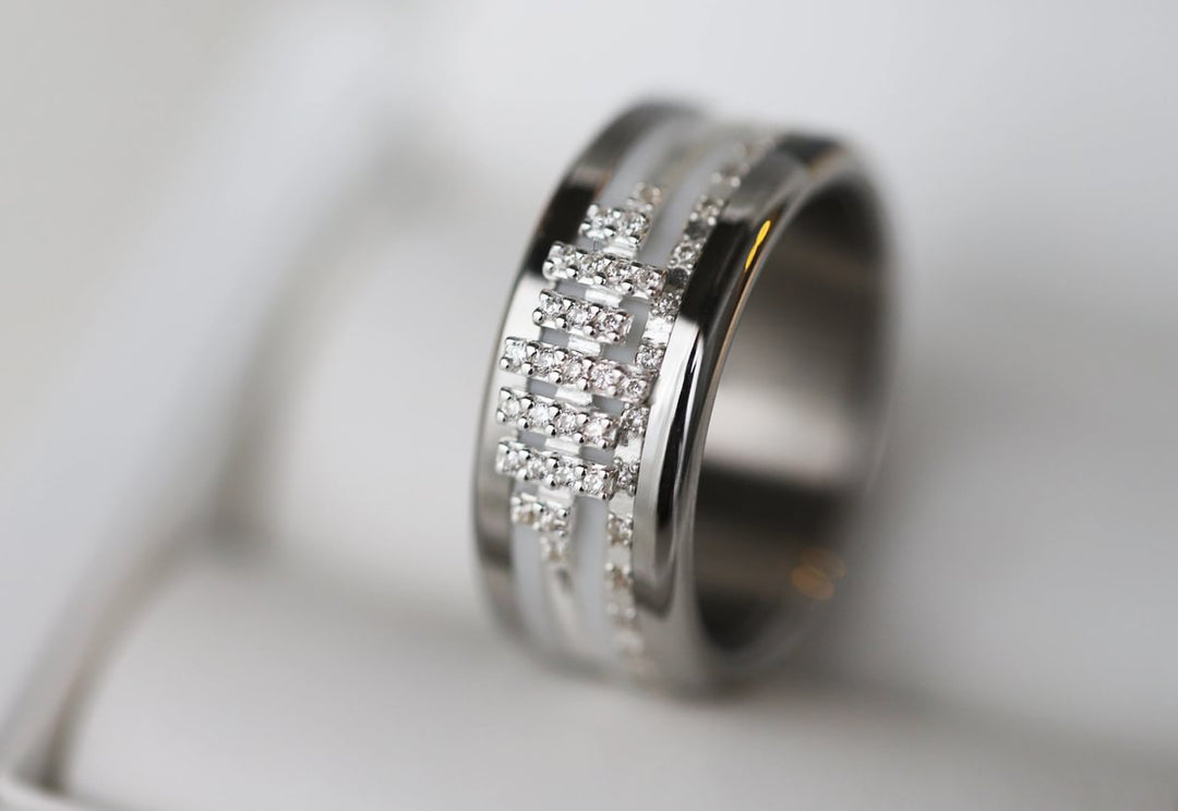 Stellera Cut 💠 Mini Addon 3D center aus 925er Silber mit Zirkonia Steine für den auswechselbaren mood Ring