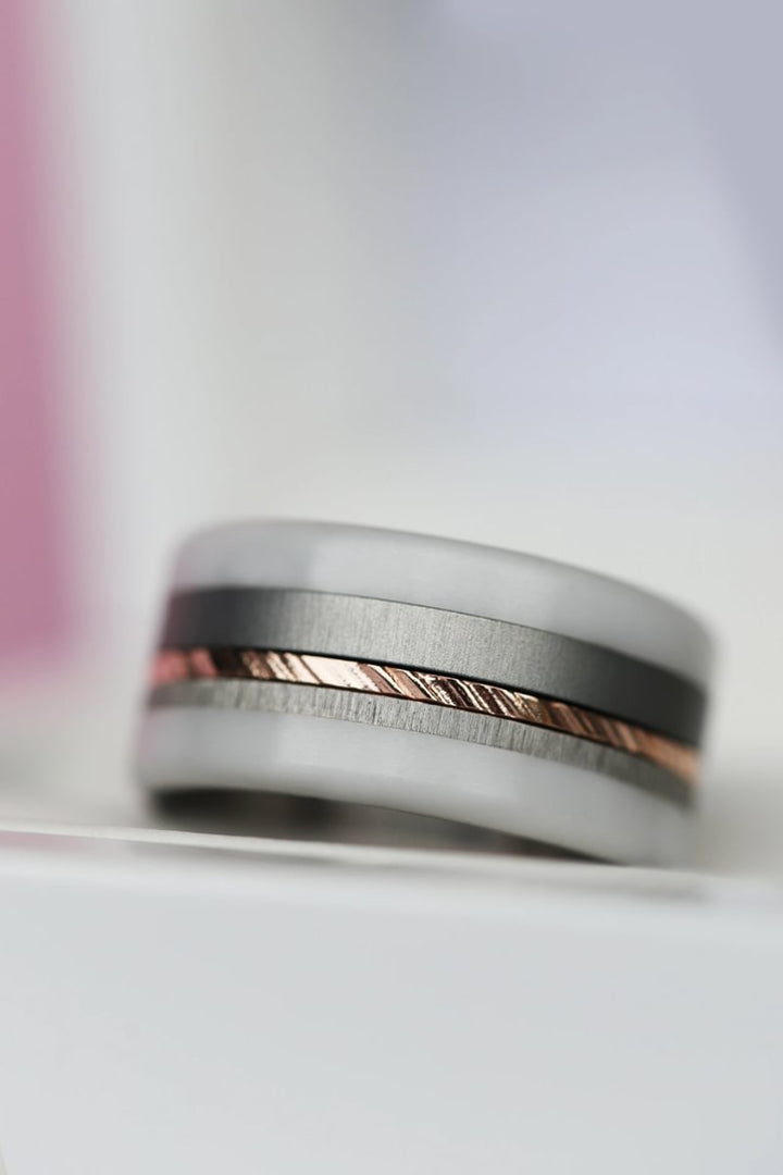 2 Inner rings (set of two minis) "Abyss" in 925 silver for interchangeable mood ring