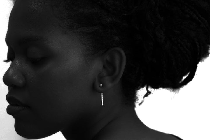 "Clip & Drop Aura authentique gold" mood en argent 925 gold  serti de zircons (Bijou d’oreille interchangeable)