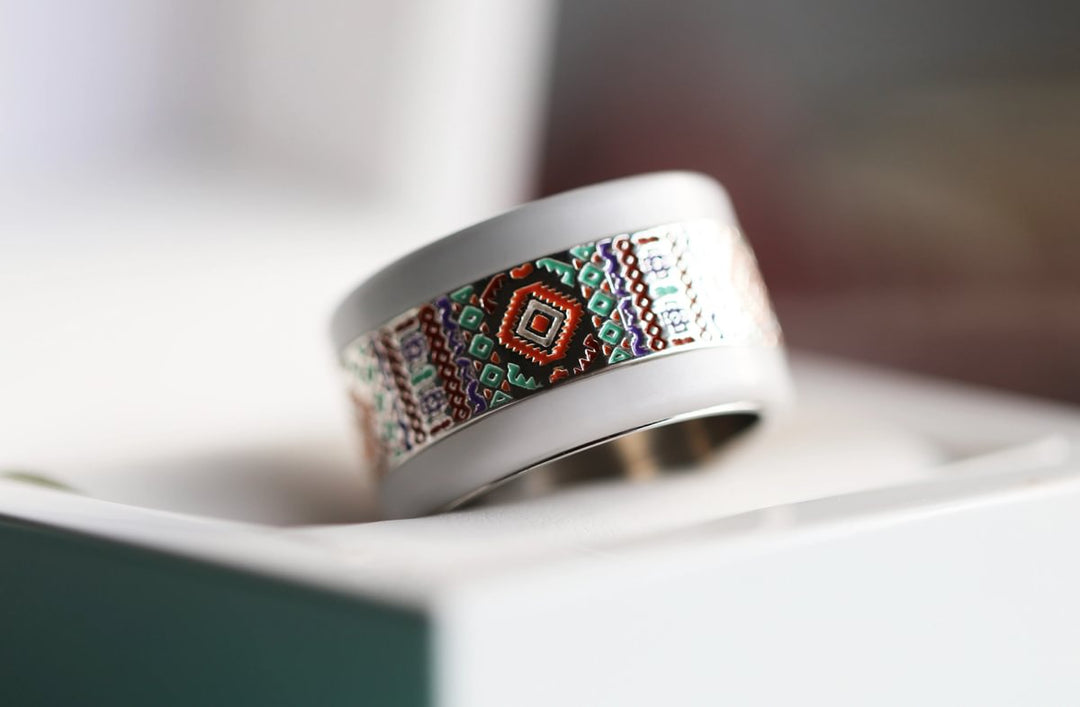 Chalchi Innenring (Addon) aus 925er Silber mit Emaillebeschichtung