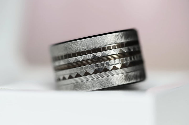 Set of 2 mini addons in steel "Pyramids"