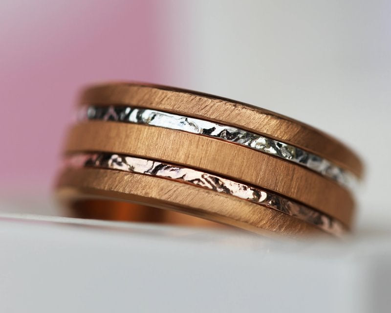 2 Innenringe (Set von 2 Minis) aus 925er Silber "Silex" für den auswechselbaren mood Ring