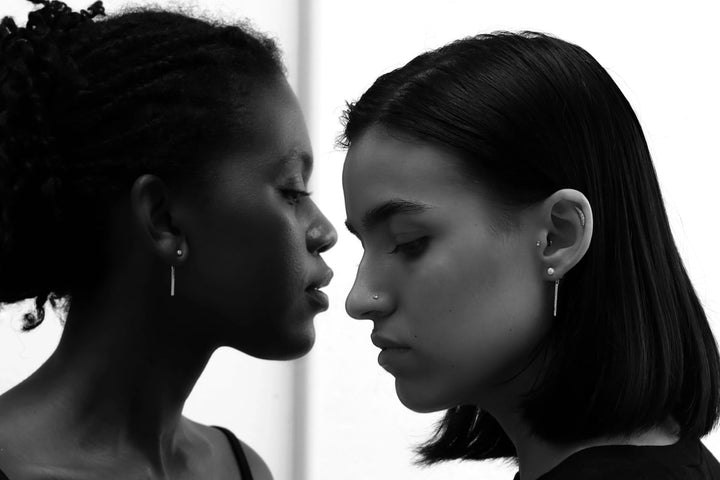 "Clip & Drop Aura authentique gold" mood en argent 925 gold  serti de zircons (Bijou d’oreille interchangeable)