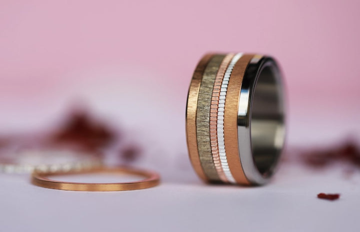 2 Inner rings (set of two minis) "Tessel" in 925 silver for interchangeable mood ring