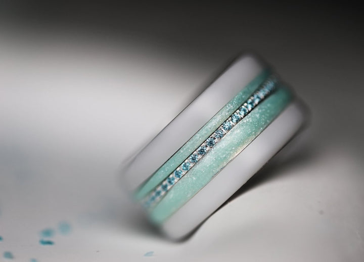 JETZT SOLO ERHÄLTLICH (nur am 27-28.09) Mini Addon „Himmlische Aura“ aus 925er Silber mit blauen Zirkonia Steinen besetzt