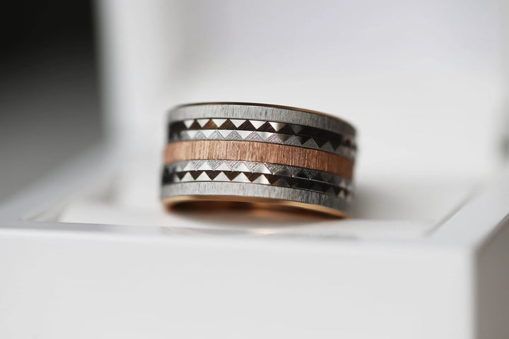 Set of 2 mini addons in steel "Pyramids"