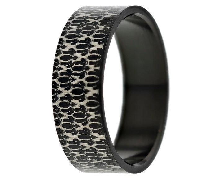 Anneau (addon ou deux tiers) en acier noir PEWTER pour bague mood interchangeable