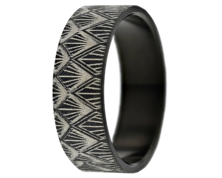 Anneau (addon ou deux tiers) en acier paillette noir SLATE pour bague mood interchangeable