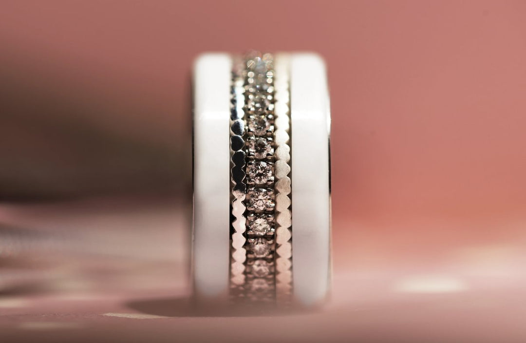 Set von 2 Mini Addons aus 925er Silber "Herzen" Farbe nach Wahl für den auswechselbaren mood Ring