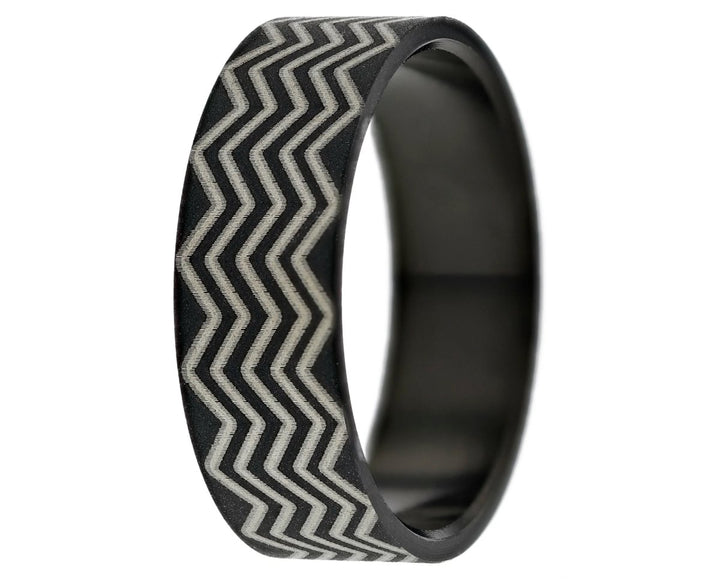 Anneau (addon ou deux tiers) en acier sablé noir INK pour bague mood interchangeable