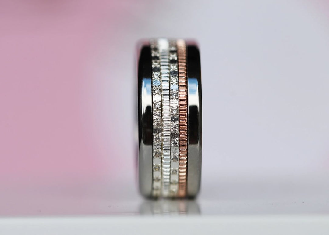 2 Innenringe (Set von 2 Minis) aus 925er Silber "Tessel" für den auswechselbaren mood Ring