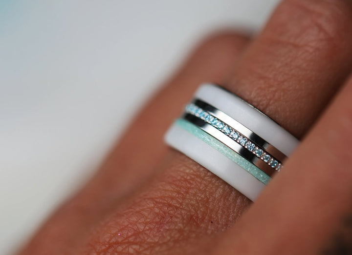 JETZT SOLO ERHÄLTLICH (nur am 27-28.09) Mini Addon „Himmlische Aura“ aus 925er Silber mit blauen Zirkonia Steinen besetzt