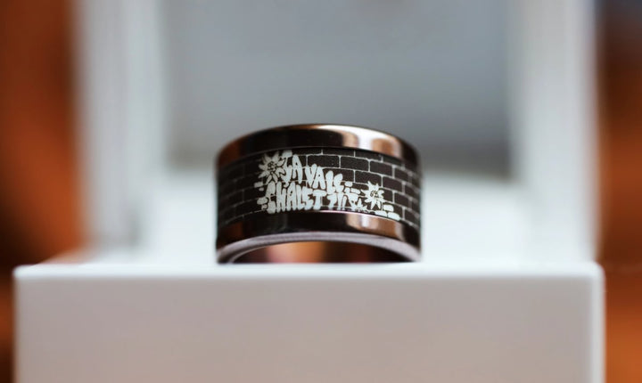 Innenring aus schokoladenbraunem Polymer " Ça va le chalet ?" für mood Ring