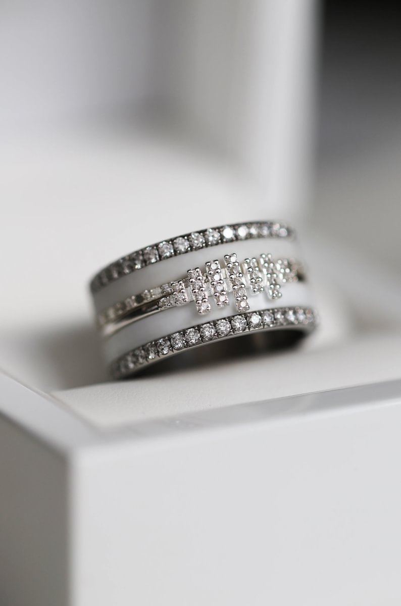 Stellera Cut 💠 Mini Addon 3D center aus 925er Silber mit Zirkonia Steine für den auswechselbaren mood Ring