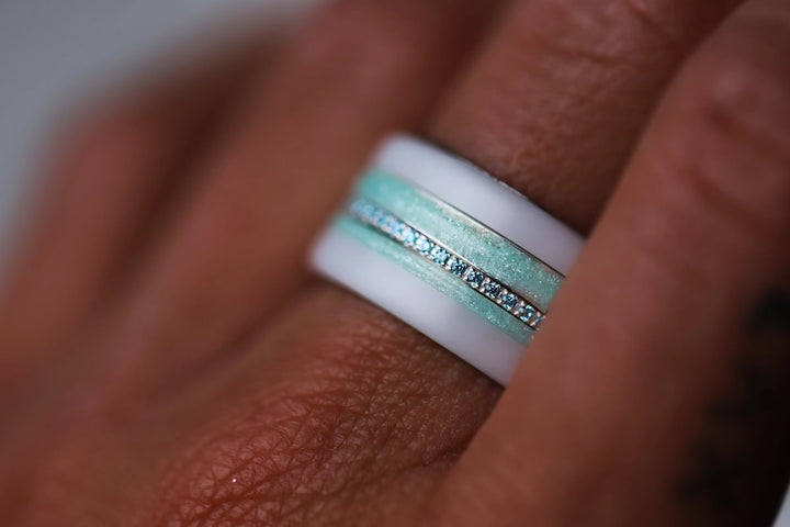 JETZT SOLO ERHÄLTLICH (nur am 27-28.09) Mini Addon „Himmlische Aura“ aus 925er Silber mit blauen Zirkonia Steinen besetzt