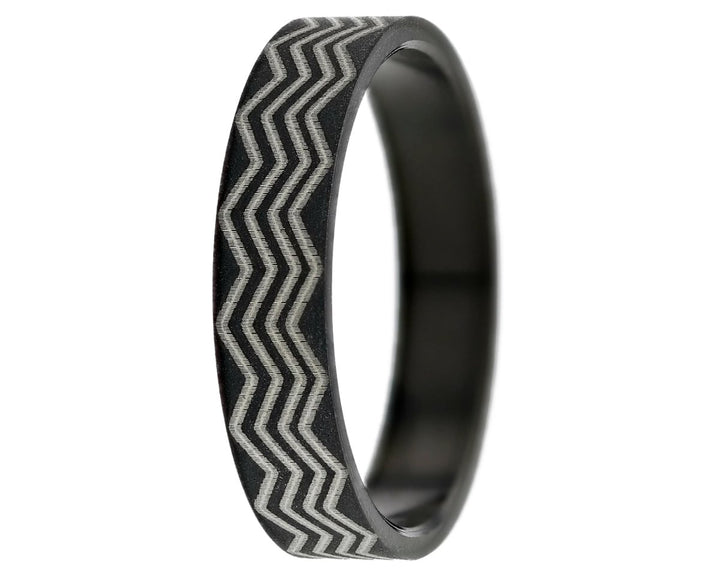 Anneau (addon ou deux tiers) en acier sablé noir INK pour bague mood interchangeable