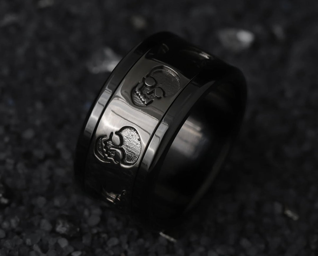Bague_mood_interchangeable_addon_obskull_argent_anthracite