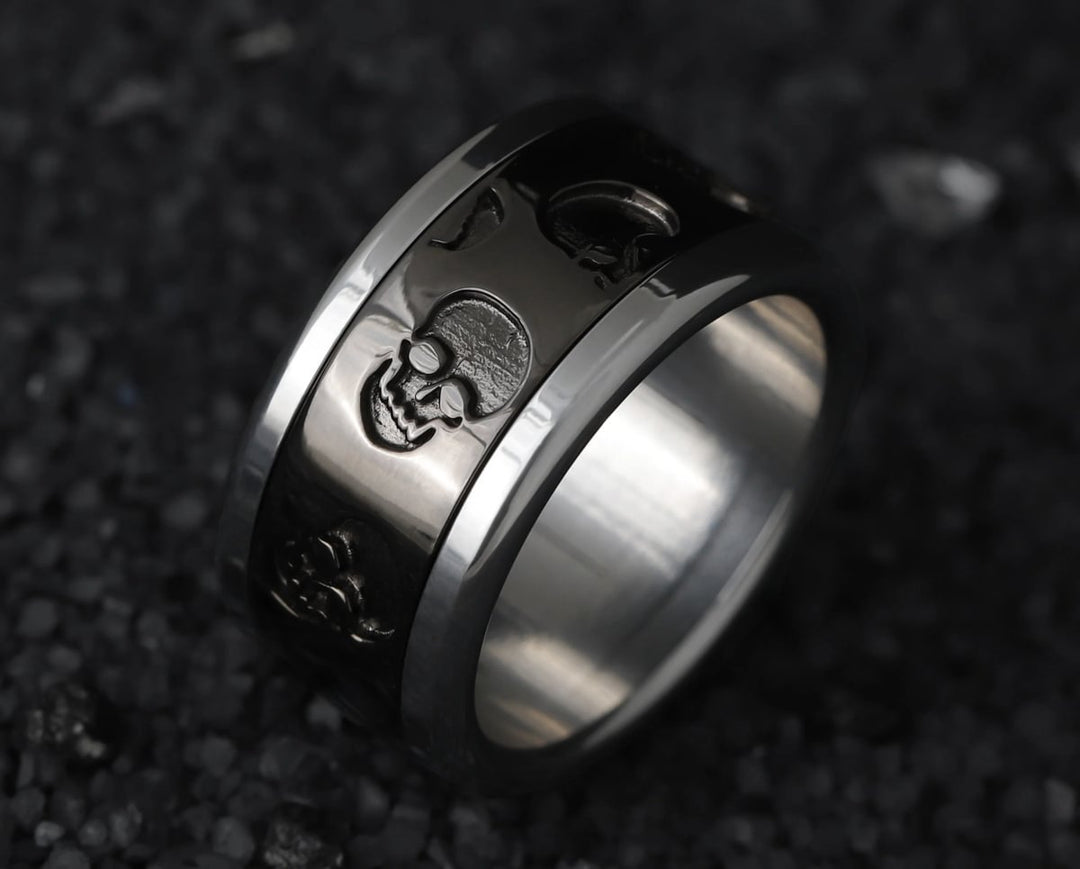 Bague_mood_interchangeable_addon_obskull_argent_anthracite