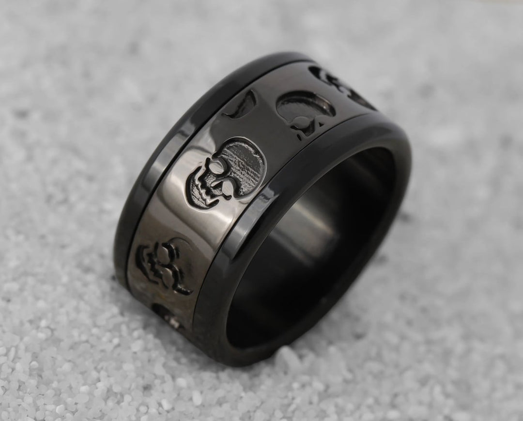 Bague_mood_interchangeable_addon_obskull_argent_anthracite
