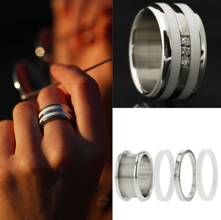 Bague mood Mont-Blanc avec 3 diamants