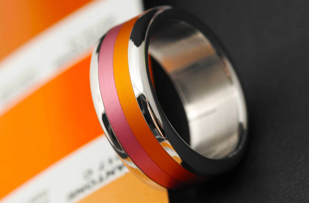 Mood Ring mit 4 auswechselbaren Farben für Frauen und Männer (Modell XS 9mm)