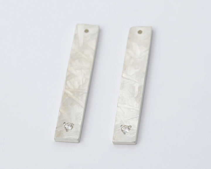 Drop "Pailletten" mood aus besetztem 925er Silber (Auswechselbarer Ohrschmuck)