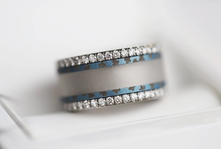Set of 2 mini addons in blueberry aluminium  « Veil »