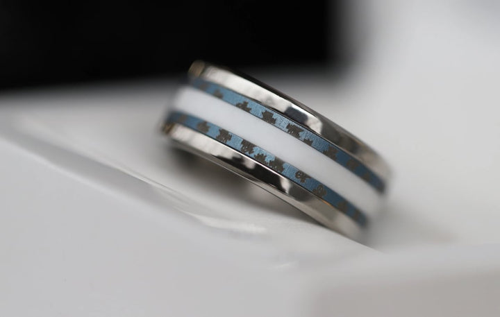 Set of 2 mini addons in blueberry aluminium  « Veil »
