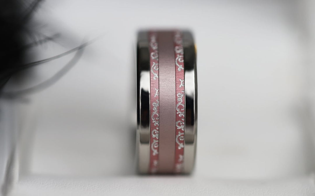 Set 2 Mini Addons aus hellrosa Aluminium « Ars Magica »