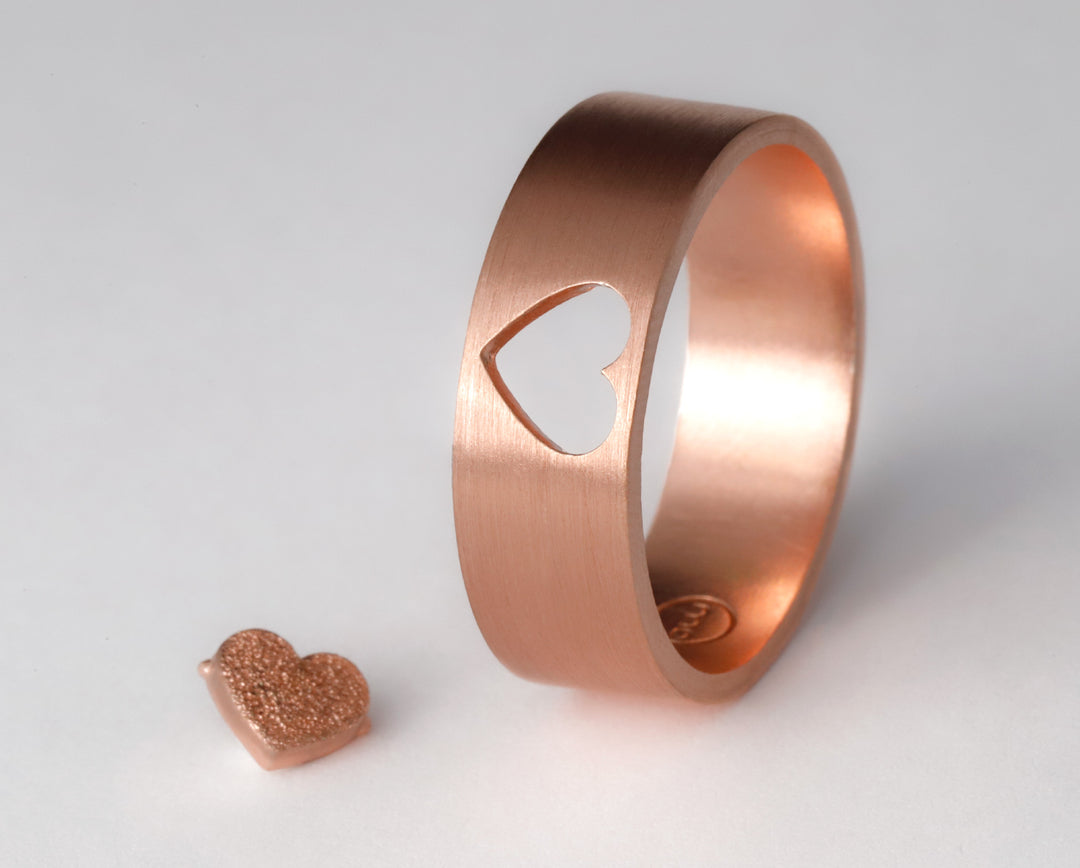 💓💓🩷 Innenring (Addon) "Schlüssel der Liebe" aus Silber mit rogoldener Ausführung, mood Ring Damen🤍🩶