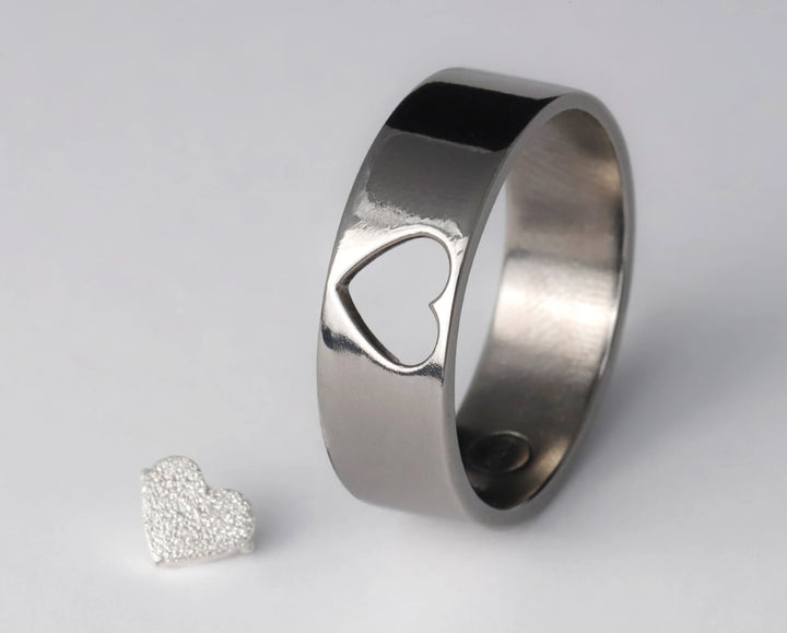 💓💓🩷 Innenring (Addon) "Schlüssel der Liebe" aus Silber mit rogoldener Ausführung, mood Ring Damen🤍🩶