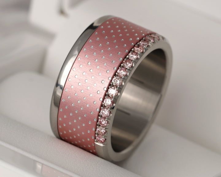⸰⸰⸰⸰⸰ Addon in aluminium little dots pastel pink ⸰⸰⸰⸰⸰