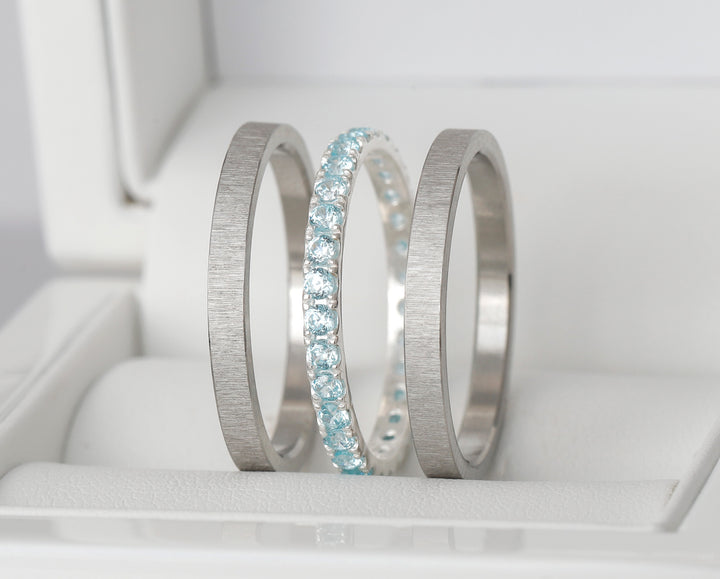 2 inner rings (medium addons) "Mineral fusion" in wrinkled steel - sets of March 2025