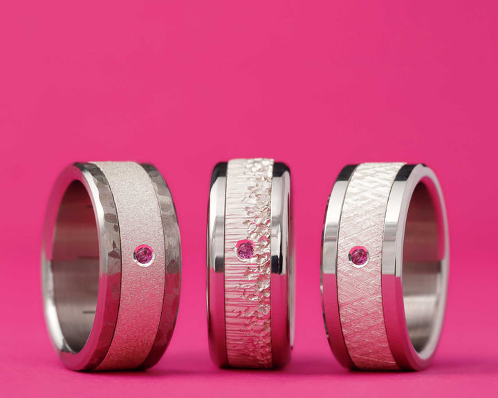 2/3 addon in silver purple sapphire crossed