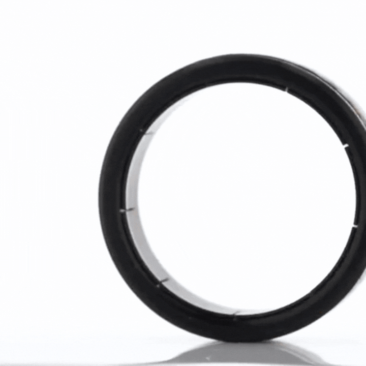 bague en acier noir volcan mood avec anneaux interchangeables 6