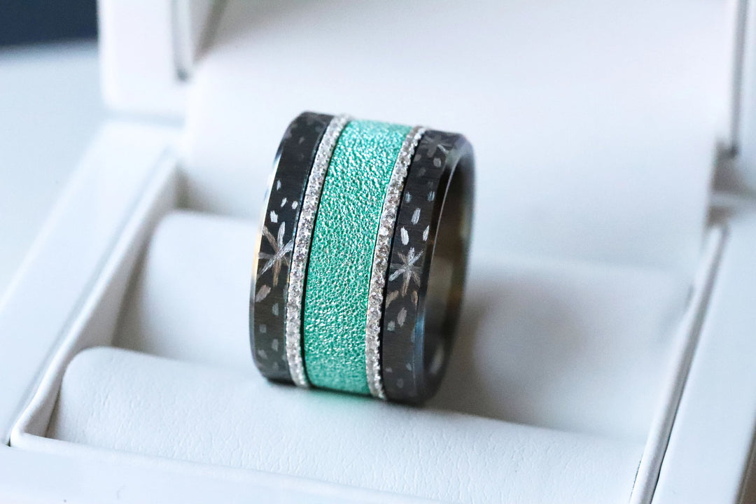 Base "Perséides 50", large,  en acier inoxydable pour bague mood interchangeable, Edition collector numérotée de 1 à 50