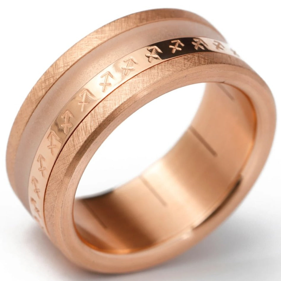 Ring-Set | Sternzeichen personalisiert | Pink Gold