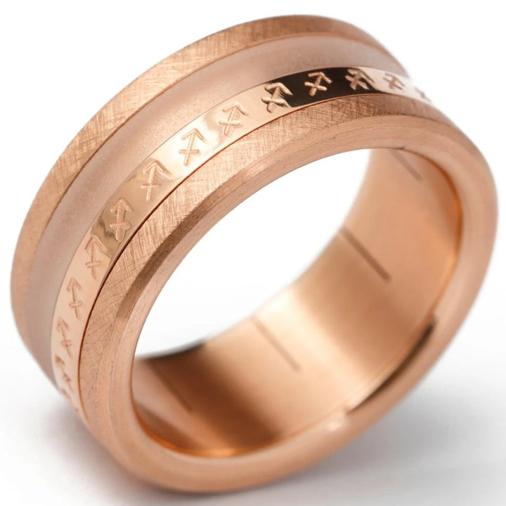 Ring-Set | Sternzeichen personalisiert | Pink Gold