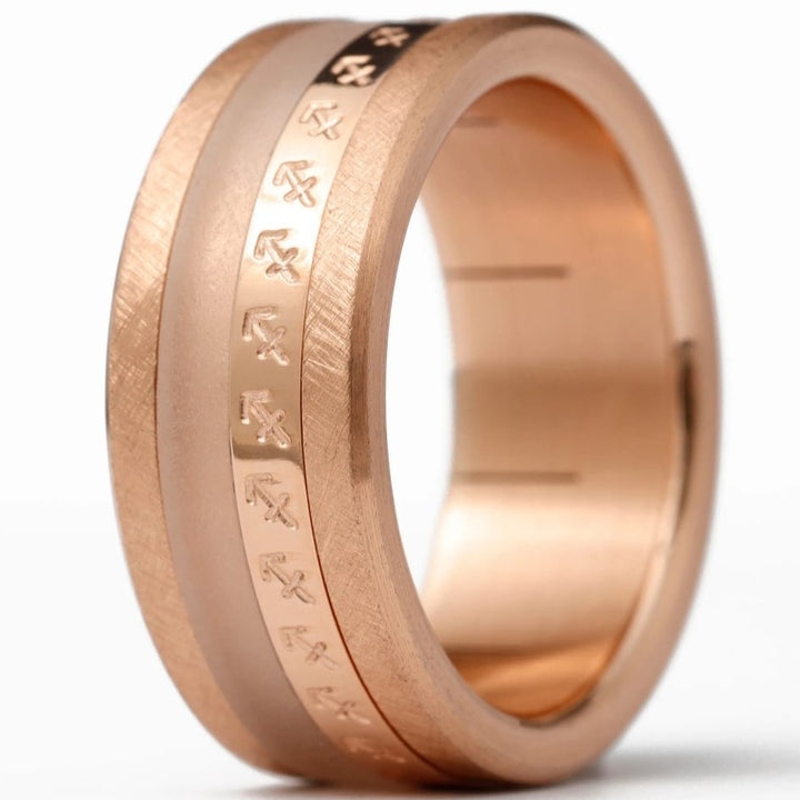 Ring-Set | Sternzeichen personalisiert | Pink Gold