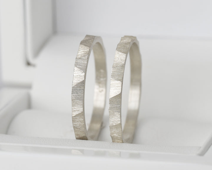 2 inner rings (medium addons) "Eternal dunes" in 925 wrinkled silver - sets of March 2025