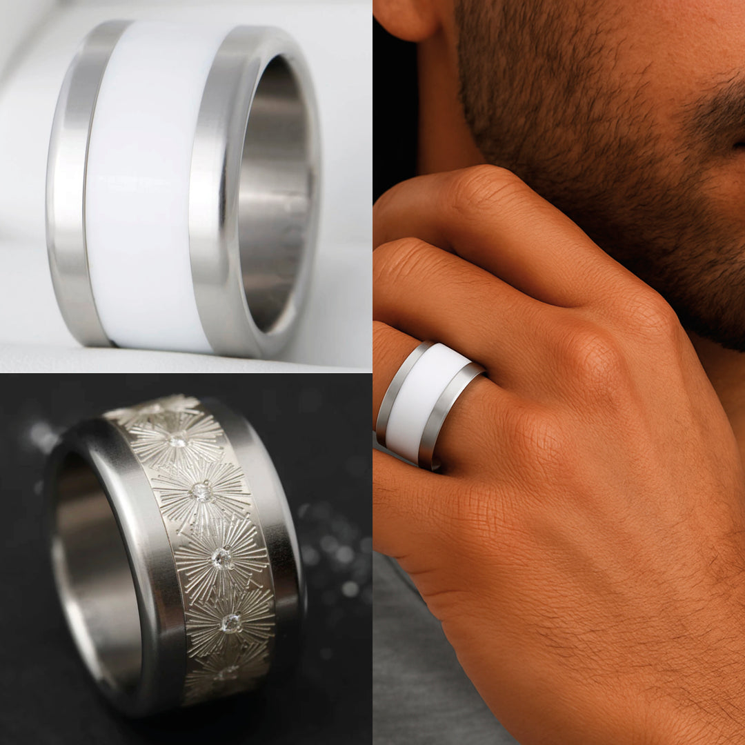 Large pearl gray rounded base in stainless steel (13mm)