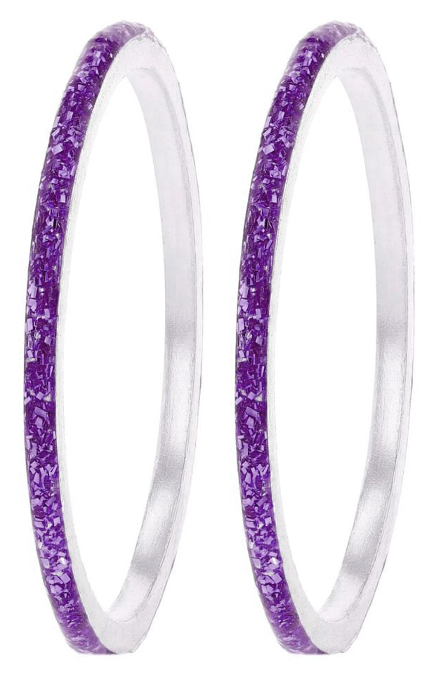 💜 PRÉCOMMANDE 💜 Anneau (pack de 2 minis) en émail "Purple glow"pour bague mood interchangeable