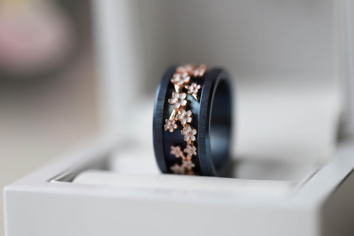 🌸 Innenring (Addon) NAGOYA aus 925 Silber mit Emaille-Beschichtung für den auswechselbaren mood Ring 🌸