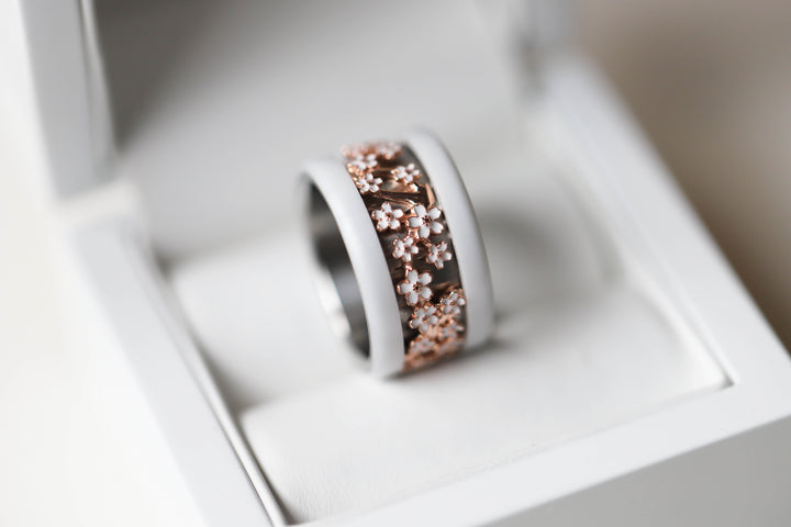 🌸 Innenring (Addon) NAGOYA aus 925 Silber mit Emaille-Beschichtung für den auswechselbaren mood Ring 🌸