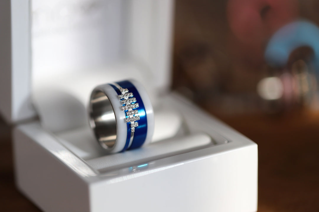 Stellera Cut 💠 Mini Addon 3D center aus 925er Silber mit Zirkonia Steine für den auswechselbaren mood Ring